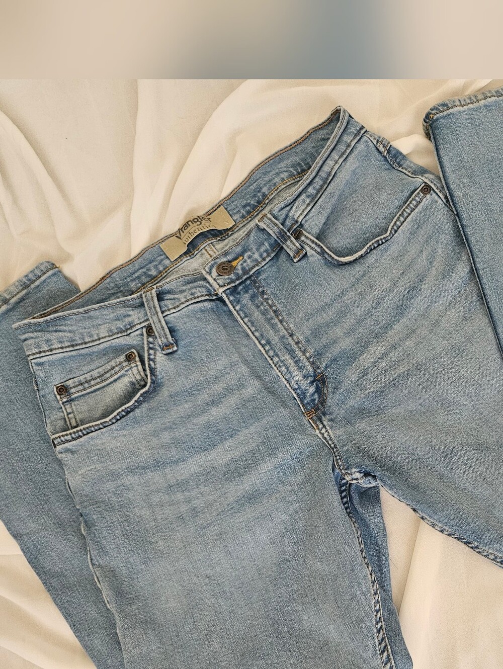 Wrangler Men's Light Blue Straight Jeans 30 X29
